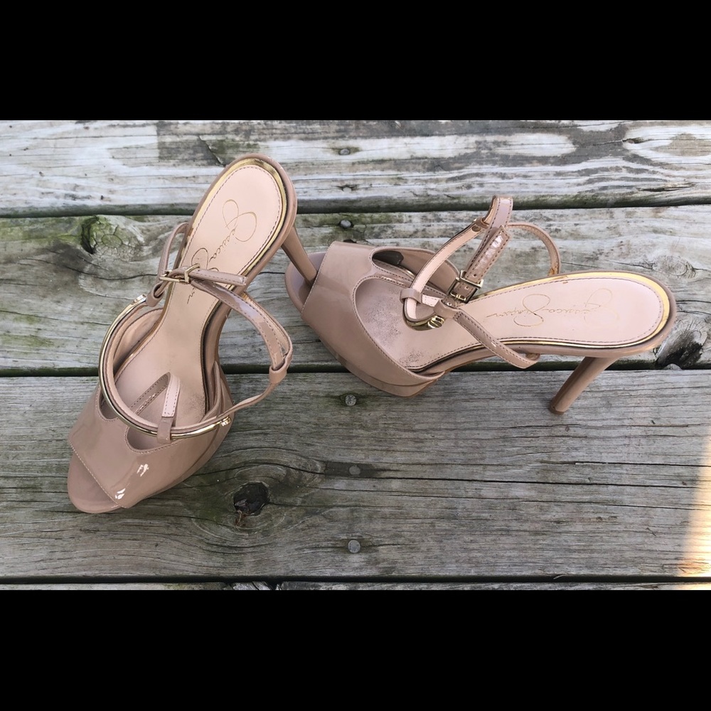 Nude heels by Jessica Simpson